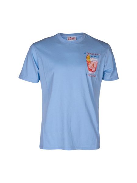 Koszulka z nadrukiem Mc2 Saint Barth niebieska