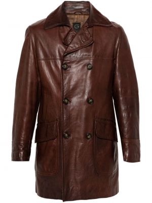 Manteau en cuir A.n.g.e.l.o. Vintage Cult marron