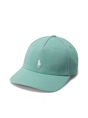 Жаккардовая кепка с прямым козырьком Polo Ralph Lauren зеленая