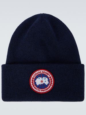 Вълнена шапка Canada Goose синьо