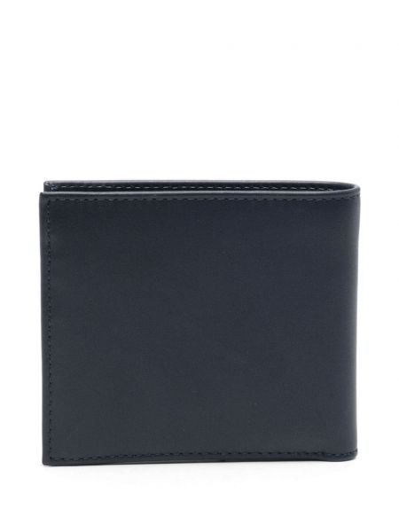 Kožená peněženka s výšivkou Polo Ralph Lauren modrá