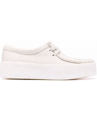 Pantofi loafer cu șireturi din dantelă Clarks Originals alb