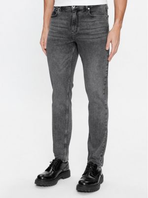 Hlače Karl Lagerfeld Jeans siva