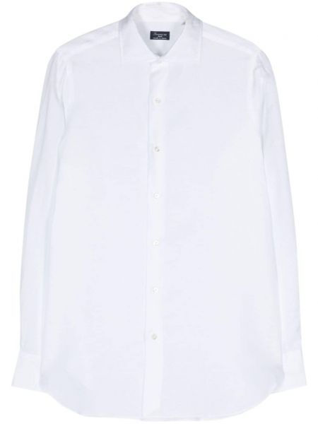 Caurspīdīgs garš krekls Finamore 1925 Napoli balts