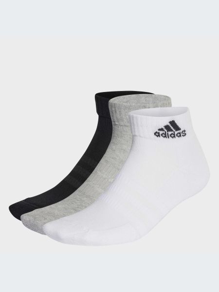 Бавовняні шкарпетки Adidas сірі