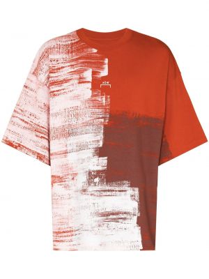 Camiseta con estampado A-cold-wall* naranja