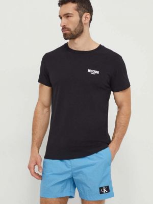Koszulka z nadrukiem Moschino Underwear czarna