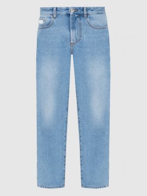 Прямі джинси з аплікацією Gcds блакитні