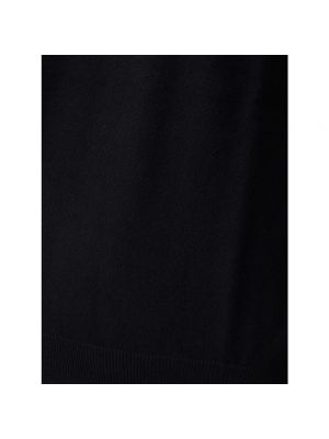 Jersey de lana de tela jersey de cuello redondo Kangra negro