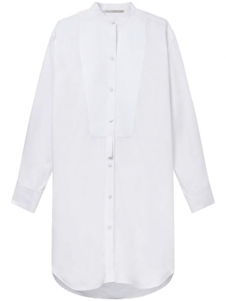 Βαμβακερή φόρεμα σε στυλ πουκάμισο Stella Mccartney λευκό