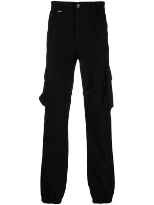 Bavlněné rovné kalhoty Flaneur Homme černé