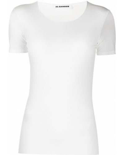 Camiseta slim fit de cuello redondo Jil Sander blanco