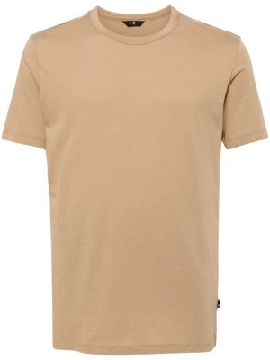 Kokvilnas t-krekls ar apaļu kakla izgriezumu 7 For All Mankind brūns