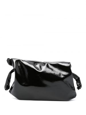 Clutch torbica od lakirane kože Kassl Editions crna