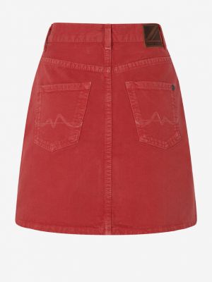 Spódnica jeansowa Pepe Jeans czerwona