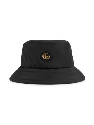 Dygsniuotas kepurė Gucci juoda