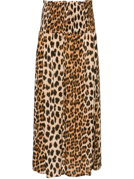Midi sukňa s potlačou s leopardím vzorom Liu Jo