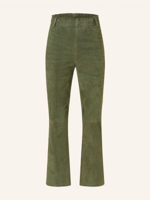 Spodnie skórzane Arma zielone