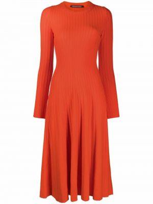 Sukienka midi prążkowana Antonino Valenti, pomarańczowy