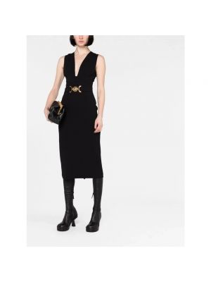 Sukienka midi z krepy Versace czarna