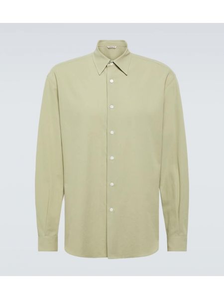 Camisa de seda de algodón Auralee verde