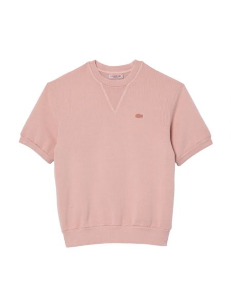 T-shirt mit stickerei Lacoste pink