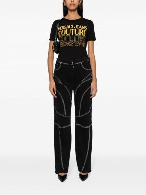 Straight fit džinsi Versace Jeans Couture melns