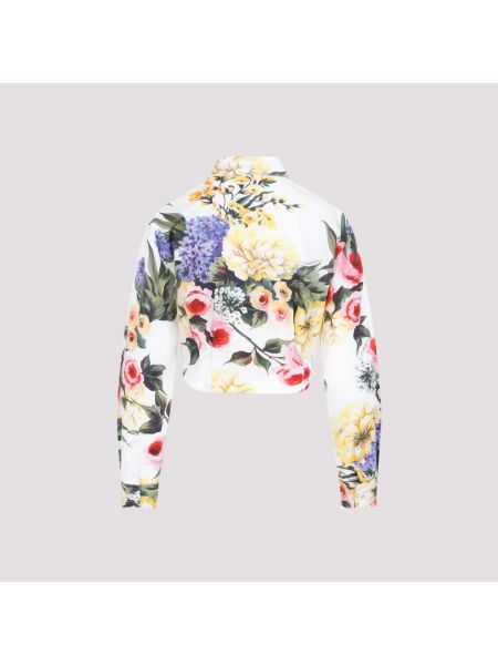 Camisa de algodón de flores con estampado Dolce & Gabbana