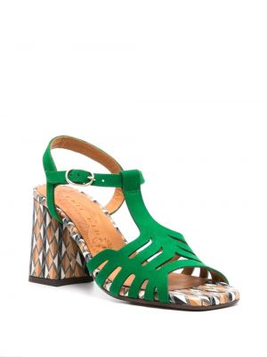 Sandales à imprimé à motif géométrique Chie Mihara vert