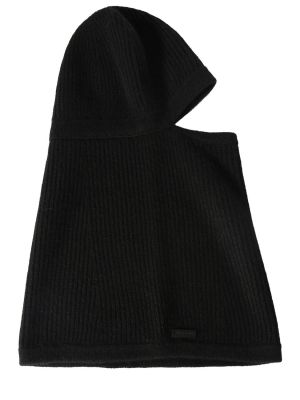 Gorra de cachemir Saint Laurent negro