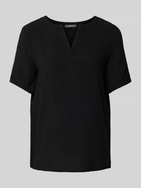 Bluzka z wiskozy w jednolitym kolorze Montego czarna