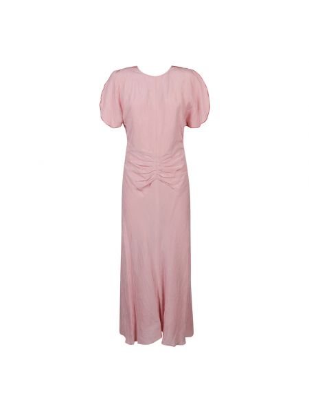 Sukienka długa Victoria Beckham różowa