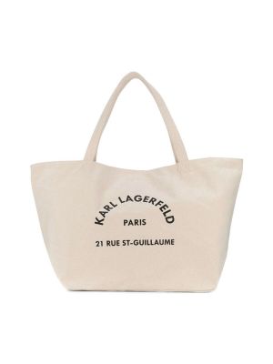 Nákupná taška Karl Lagerfeld hnedá