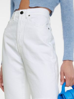 Jeansy skinny z wysoką talią slim fit 3x1 N.y.c. białe