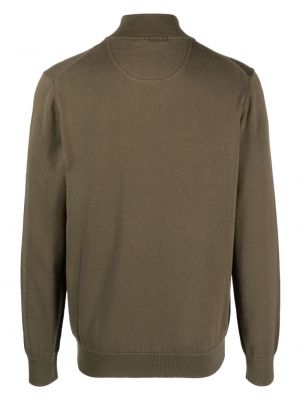 Haftowany sweter bawełniany Timberland zielony