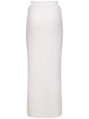 Falda larga de algodón Alexander Wang blanco
