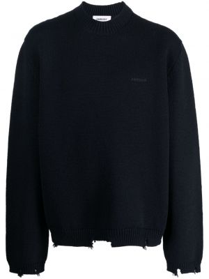 Vlnený sveter s výšivkou Ambush modrá