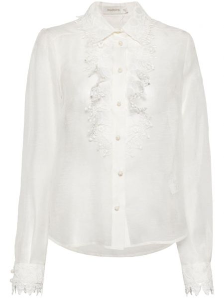 Nėriniuota marškiniai Zimmermann balta