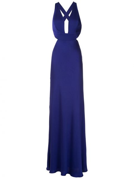 Вечернее платье с декольте Tufi Duek, синее