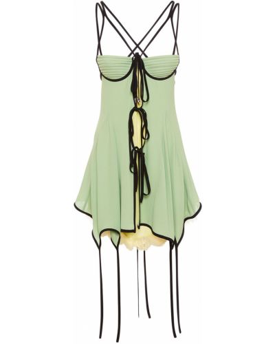 Mini šaty The Attico zelená