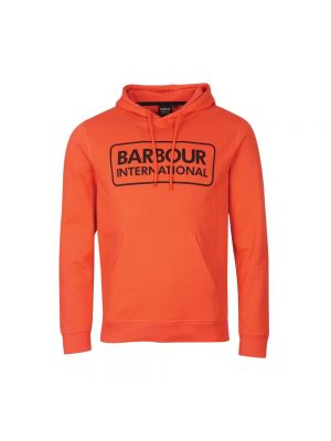 Bluza z kapturem Barbour pomarańczowa