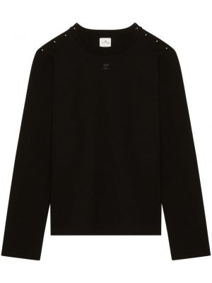 Пуловер с копчета Courreges черно