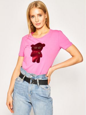 Marškinėliai Emporio Armani rožinė