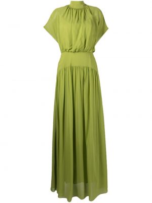 Selyem hosszú ruha Max Mara zöld