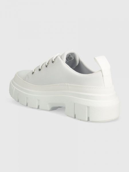 Pantofi oxford din piele cu platformă Timberland alb