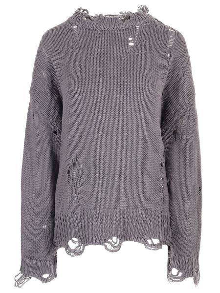 Хлопковый свитер Addicted серый