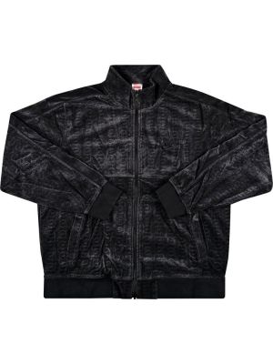 Велюровая куртка Supreme черная