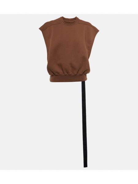 Top di cotone in jersey oversize Rick Owens