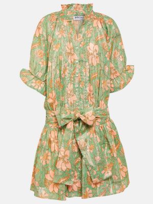 Virágos pamut ruha Juliet Dunn zöld