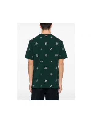 Camiseta con bordado Thom Browne verde